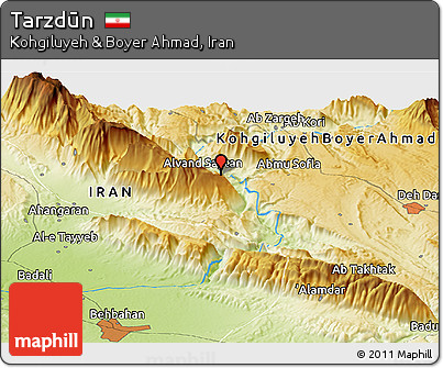 Physical Panoramic Map of Tarzdūn