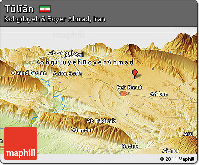Physical Panoramic Map of Tūlīān