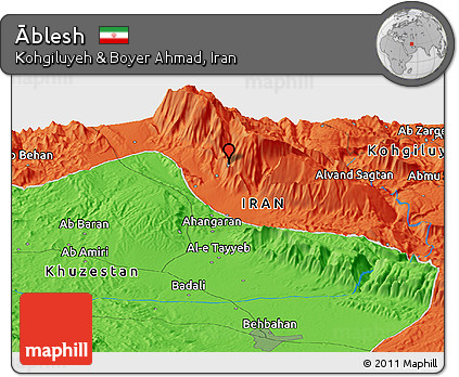 Political Panoramic Map of Āblesh