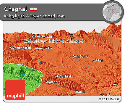 Political Panoramic Map of Chaghal