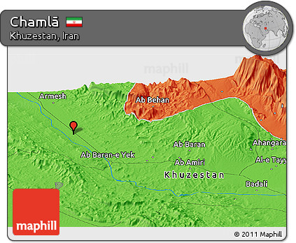 Political Panoramic Map of Chamlā