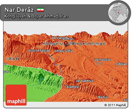 Political Panoramic Map of Nar Derāz