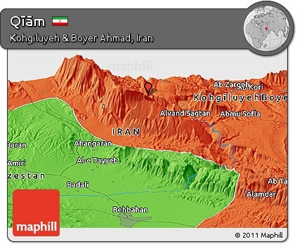 Political Panoramic Map of Qīām
