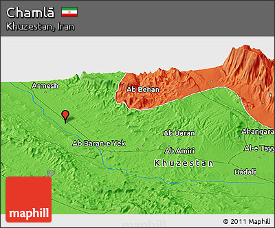 Political Panoramic Map of Chamlā