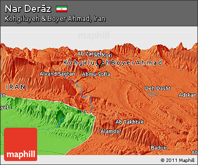 Political Panoramic Map of Nar Derāz