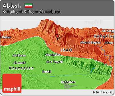 Political Panoramic Map of Āblesh