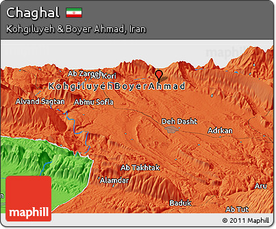 Political Panoramic Map of Chaghal