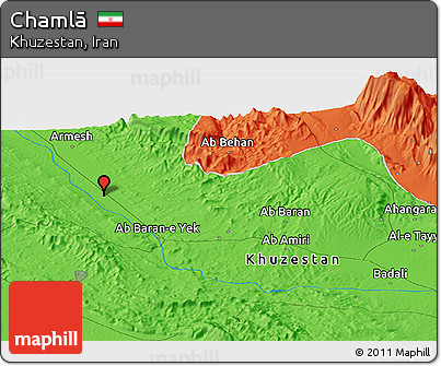 Political Panoramic Map of Chamlā