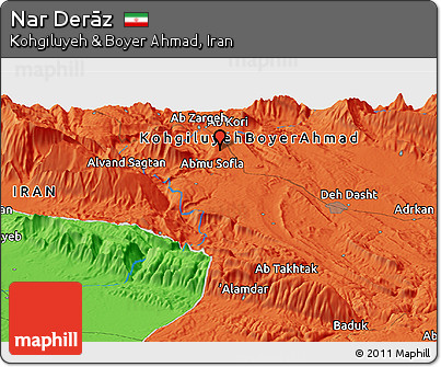Political Panoramic Map of Nar Derāz