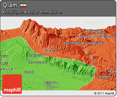 Political Panoramic Map of Qīām