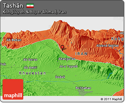 Political Panoramic Map of Tashān