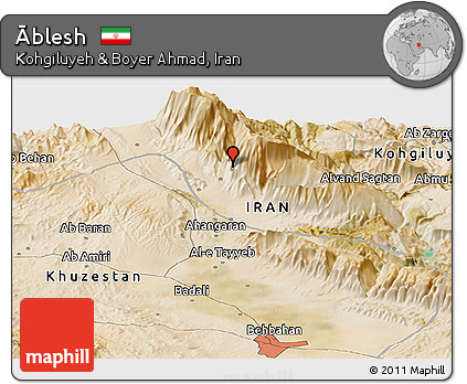 Satellite Panoramic Map of Āblesh