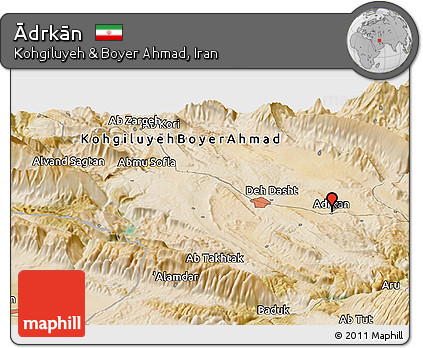 Satellite Panoramic Map of Ādrkān