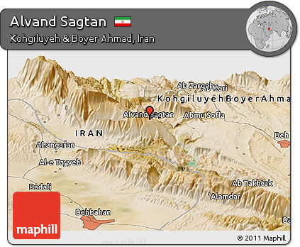 Satellite Panoramic Map of Alvand Sagtan