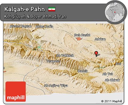 Satellite Panoramic Map of Kalgah-e Pahn