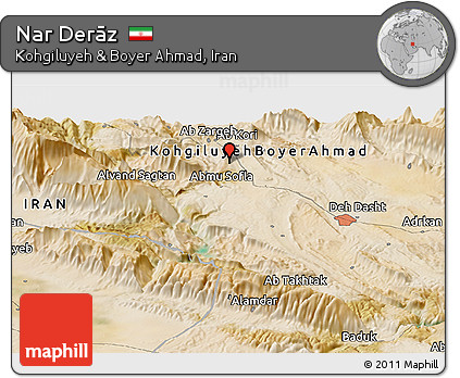 Satellite Panoramic Map of Nar Derāz