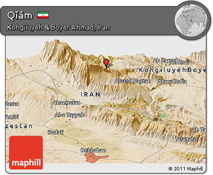 Satellite Panoramic Map of Qīām