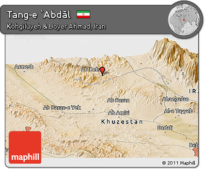 Satellite Panoramic Map of Tang-e `Abdāl
