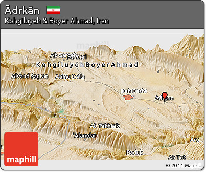 Satellite Panoramic Map of Ādrkān