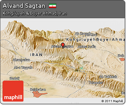 Satellite Panoramic Map of Alvand Sagtan