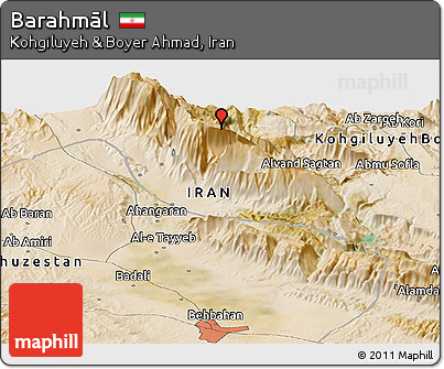 Satellite Panoramic Map of Barahmāl