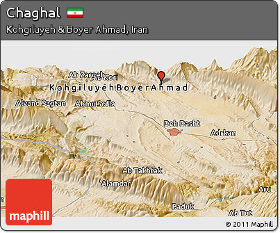 Satellite Panoramic Map of Chaghal