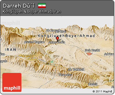 Satellite Panoramic Map of Darreh Dū`ī