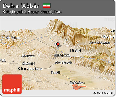 Satellite Panoramic Map of Deh-e `Abbās