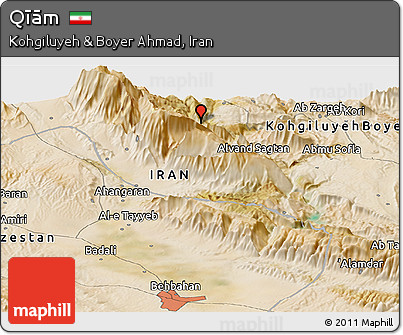 Satellite Panoramic Map of Qīām