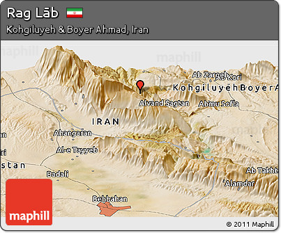 Satellite Panoramic Map of Rag Lāb
