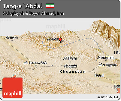 Satellite Panoramic Map of Tang-e `Abdāl