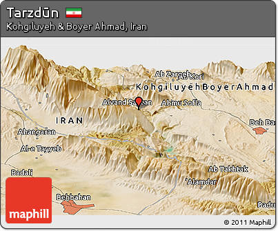 Satellite Panoramic Map of Tarzdūn