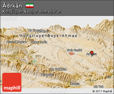 Satellite Panoramic Map of Ādrkān