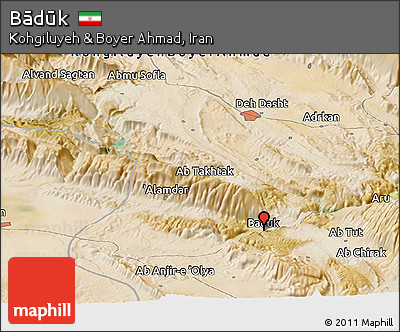 Satellite Panoramic Map of Bādūk