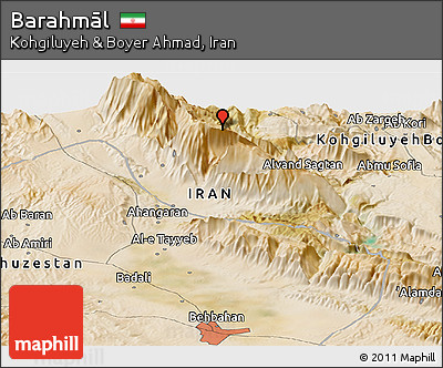 Satellite Panoramic Map of Barahmāl