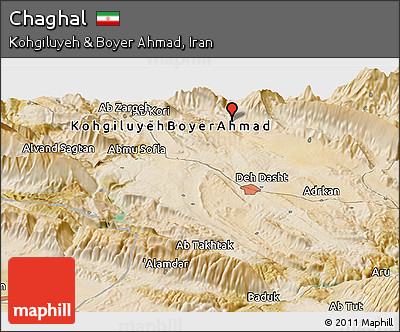 Satellite Panoramic Map of Chaghal