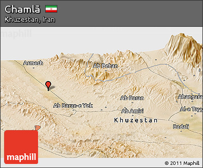 Satellite Panoramic Map of Chamlā
