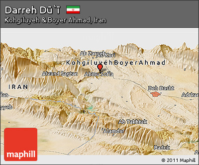 Satellite Panoramic Map of Darreh Dū`ī