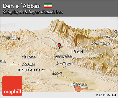 Satellite Panoramic Map of Deh-e `Abbās