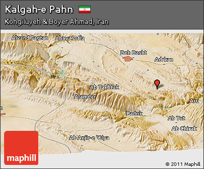 Satellite Panoramic Map of Kalgah-e Pahn