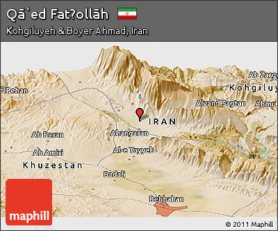 Satellite Panoramic Map of Qā`ed Fatḩollāh