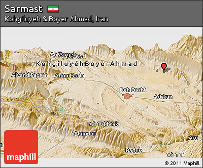 Satellite Panoramic Map of Sarmast