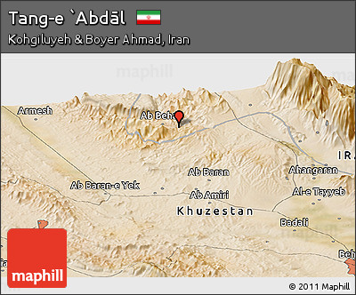 Satellite Panoramic Map of Tang-e `Abdāl