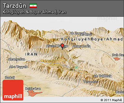 Satellite Panoramic Map of Tarzdūn