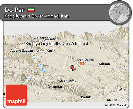 Shaded Relief Panoramic Map of Do Par