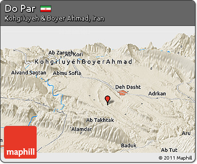 Shaded Relief Panoramic Map of Do Par