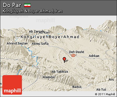 Shaded Relief Panoramic Map of Do Par
