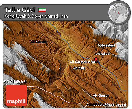 Physical 3D Map of Tall-e Gāvī