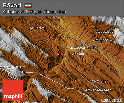 Physical 3D Map of Bāvarī