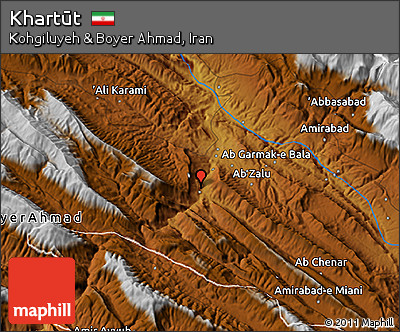 Physical 3D Map of Khartūt